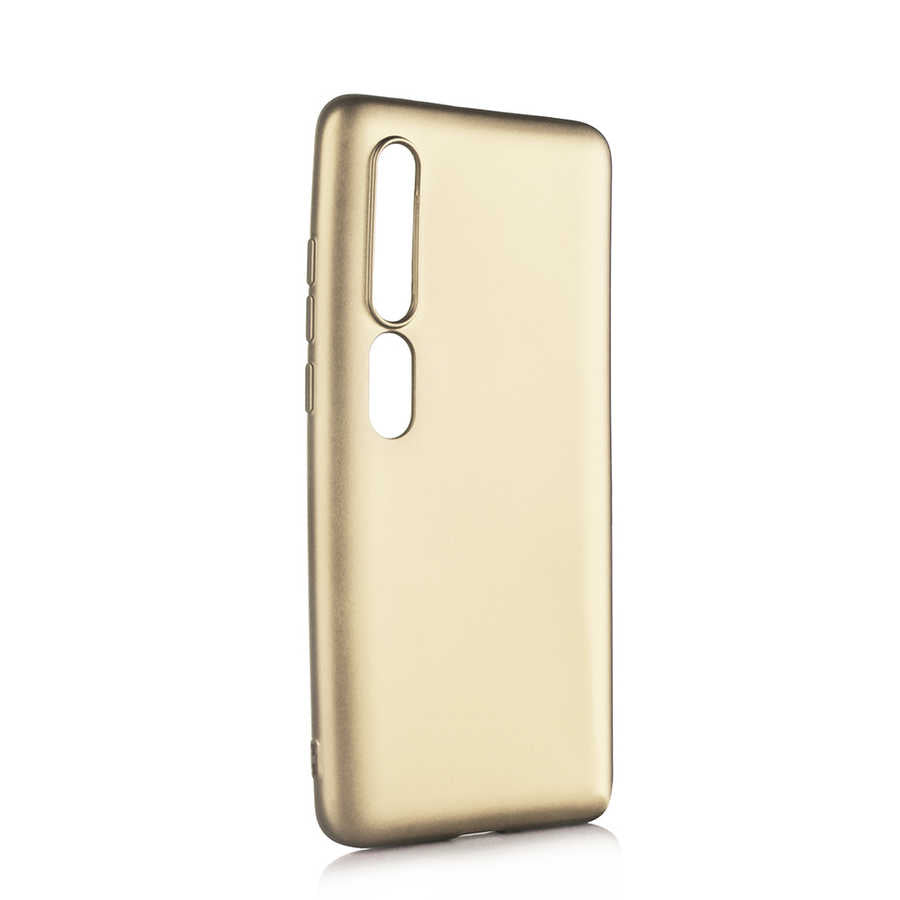 Xiaomi Mi 10 Kılıf Zore Premier Silikon Kılıf - Gold