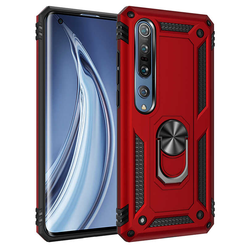 Xiaomi Mi 10 Kılıf Zore Vega Kılıf - Kırmızı
