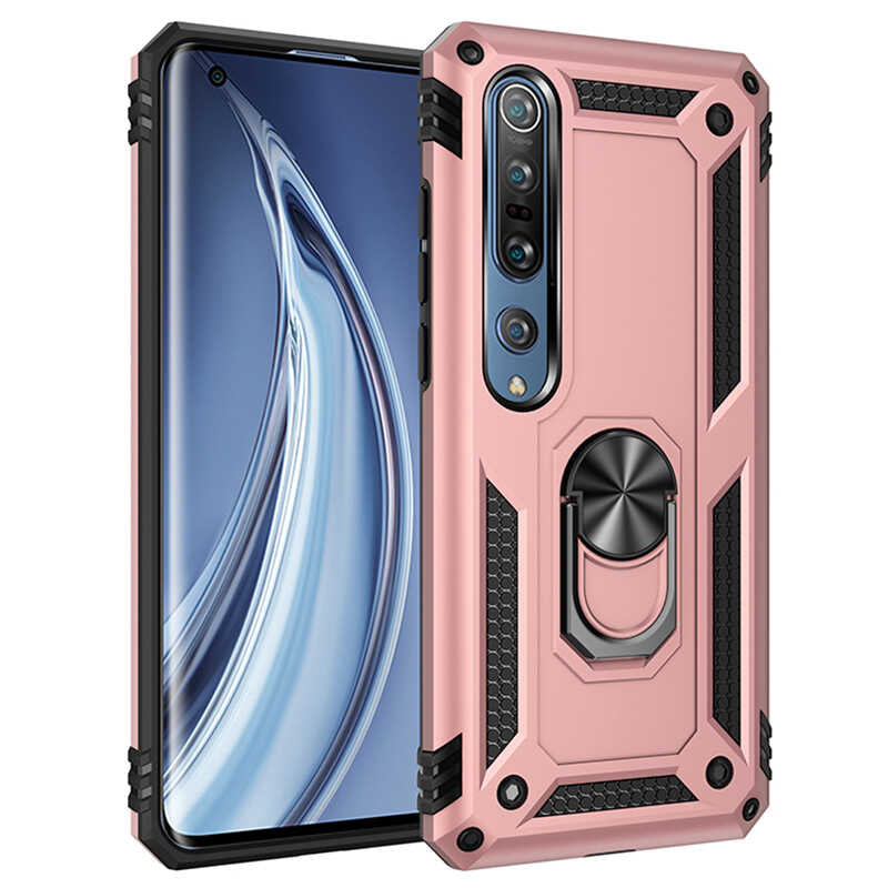 Xiaomi Mi 10 Kılıf Zore Vega Kılıf - Rose Gold