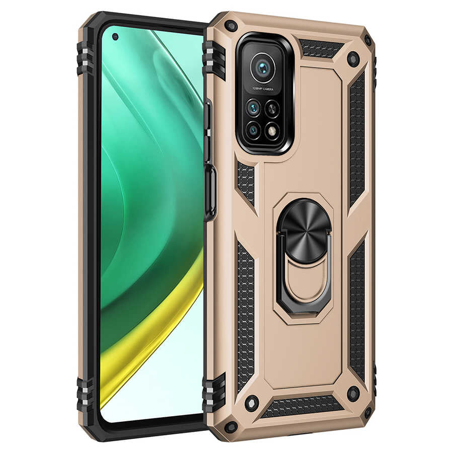 Xiaomi Mi 10T Pro 5G Kılıf Zore Vega Kılıf - Gold