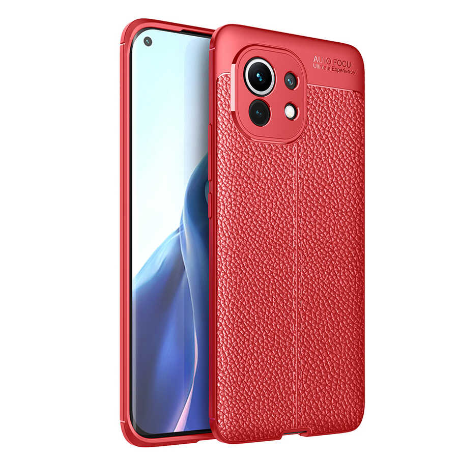 Xiaomi Mi 11 Kılıf Zore Niss Silikon Kılıf - Kırmızı
