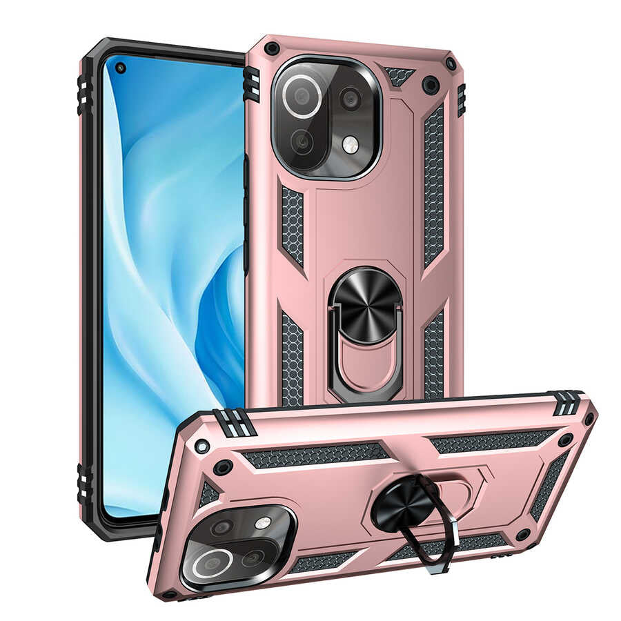 Xiaomi Mi 11 Lite Kılıf Zore Vega Kılıf - Rose Gold