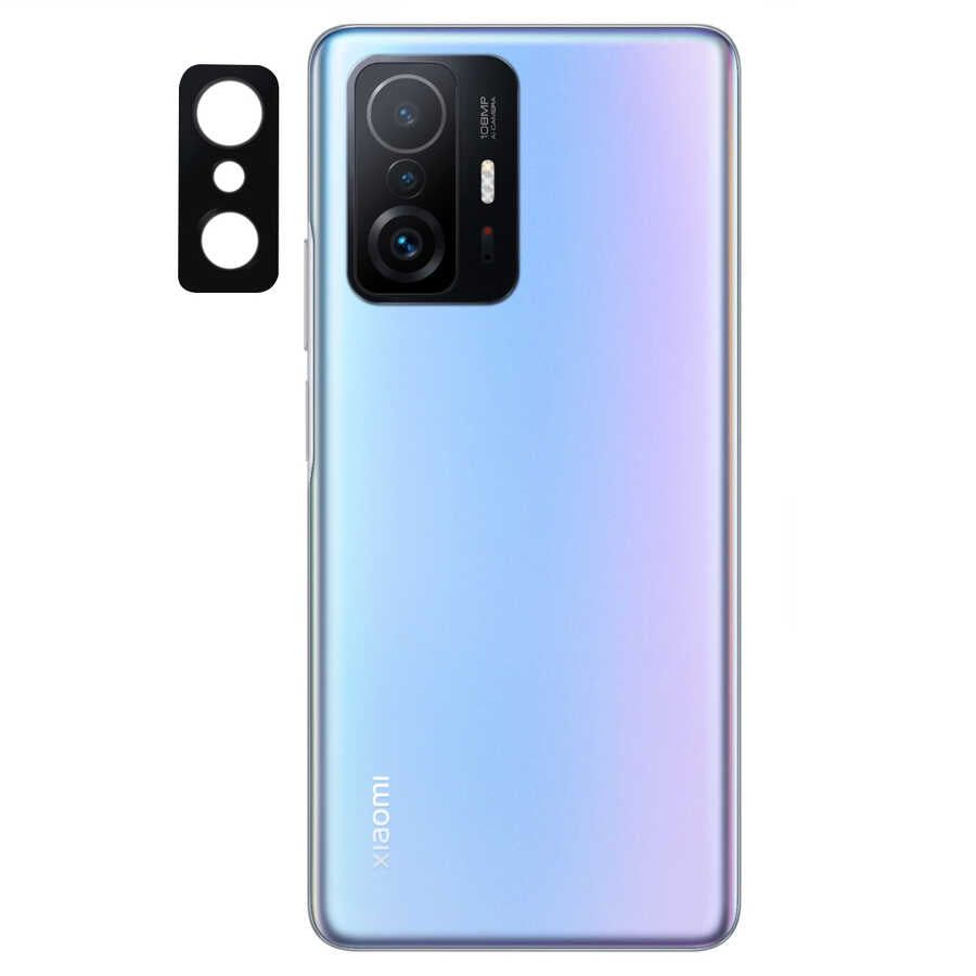 Xiaomi Mi 11T 5G Zore 3D Kamera Camı - Siyah