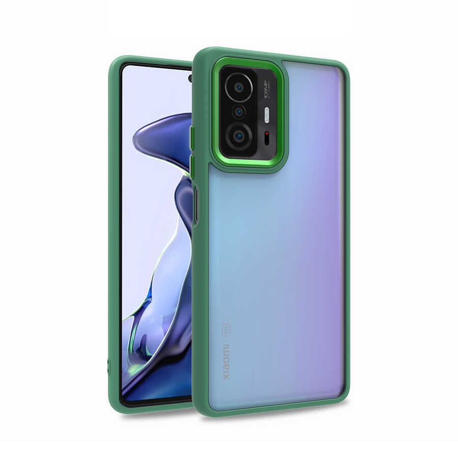 Xiaomi Mi 11T Pro 5G Kılıf Zore Flora Kılıf - Yeşil