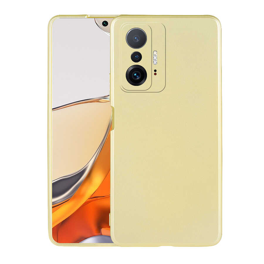 Xiaomi Mi 11T Pro 5G Kılıf Zore Premier Silikon Kılıf - Gold