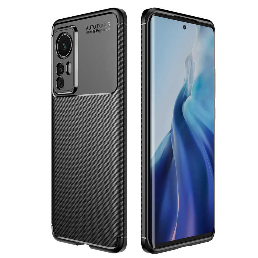 Xiaomi Mi 12 Kılıf Zore Negro Silikon Kılıf - Siyah