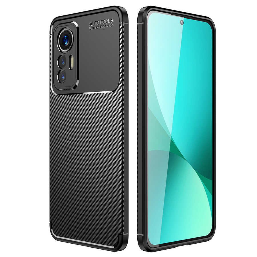 Xiaomi Mi 12 Lite Kılıf Zore Negro Silikon Kılıf - Siyah