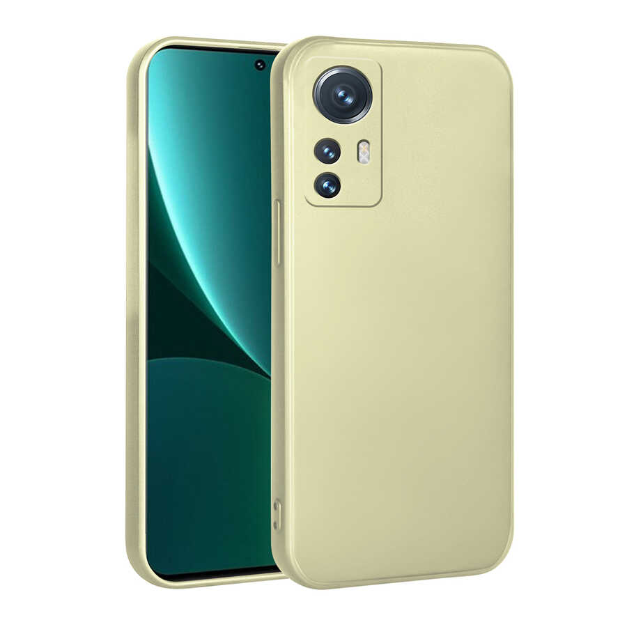 Xiaomi Mi 12 Lite Kılıf Zore Premier Silikon Kılıf - Gold