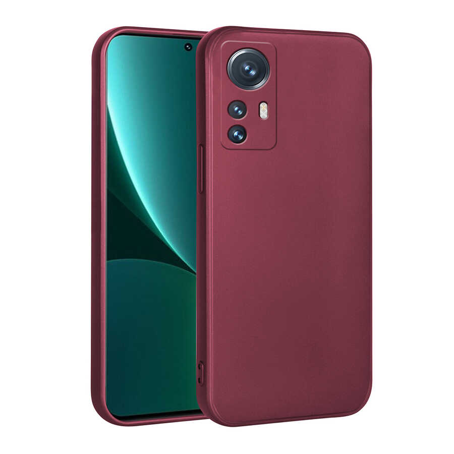 Xiaomi Mi 12 Lite Kılıf Zore Premier Silikon Kılıf - Mürdüm