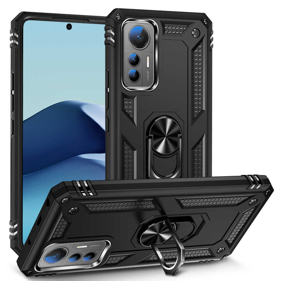 Xiaomi Mi 12 Lite Kılıf Zore Vega Kılıf - Siyah