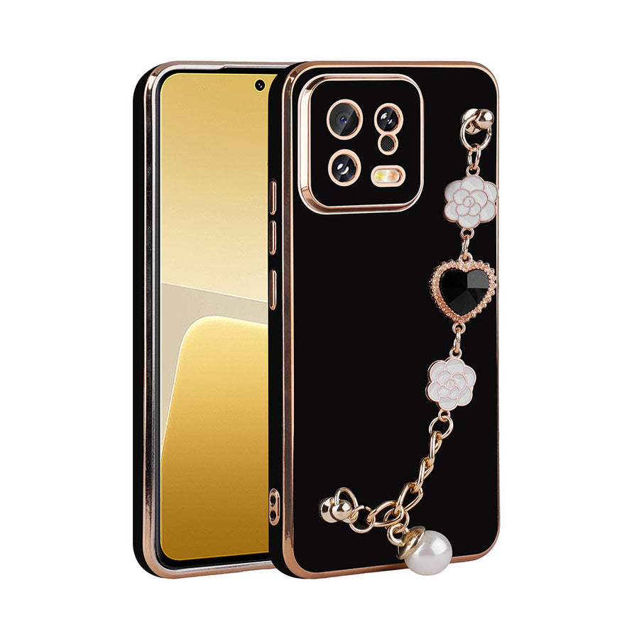 Xiaomi Mi 13 Kılıf El Tutamaçlı Kamera Korumalı Zore Taka Silikon Kılıf - Siyah