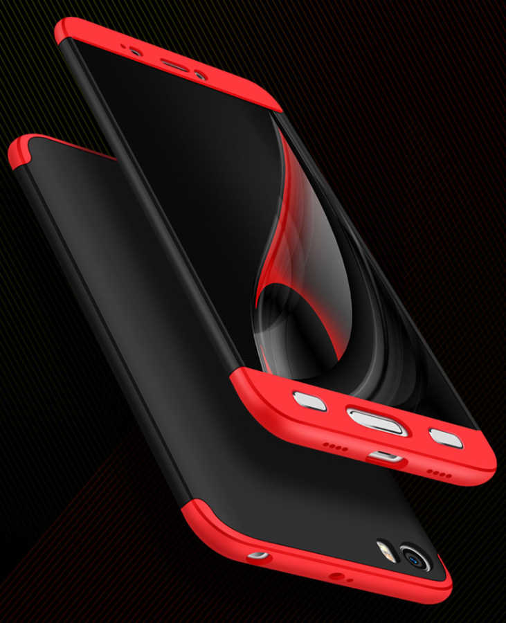 Xiaomi Mi 5s Kılıf Zore Ays Kılıf - Siyah-Kırmızı