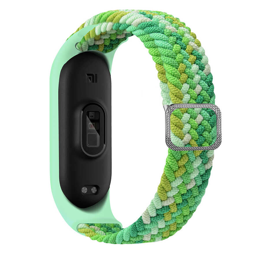 Xiaomi Mi Band 6 KRD-49 Örgü Kordon - Colorful Green