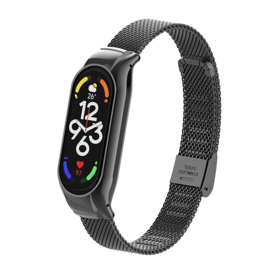 Xiaomi Mi Band 7 KRD-06 Metal Kordon - Siyah