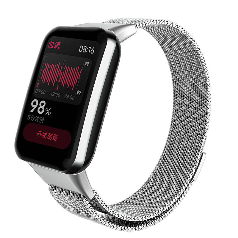 Xiaomi Mi Band 7 Pro Zore KRD-01 Metal Kordon - Gümüş