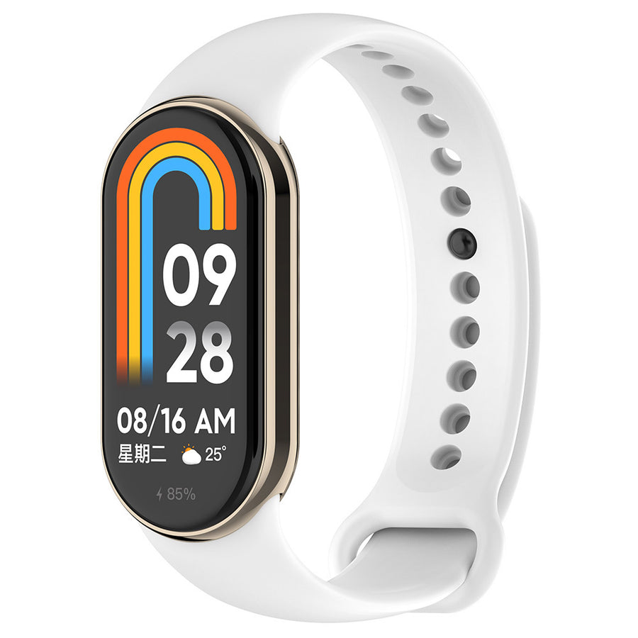 Xiaomi Mi Band 9 Serisi Klasik Kordon Silikon Strap Kayış - Beyaz