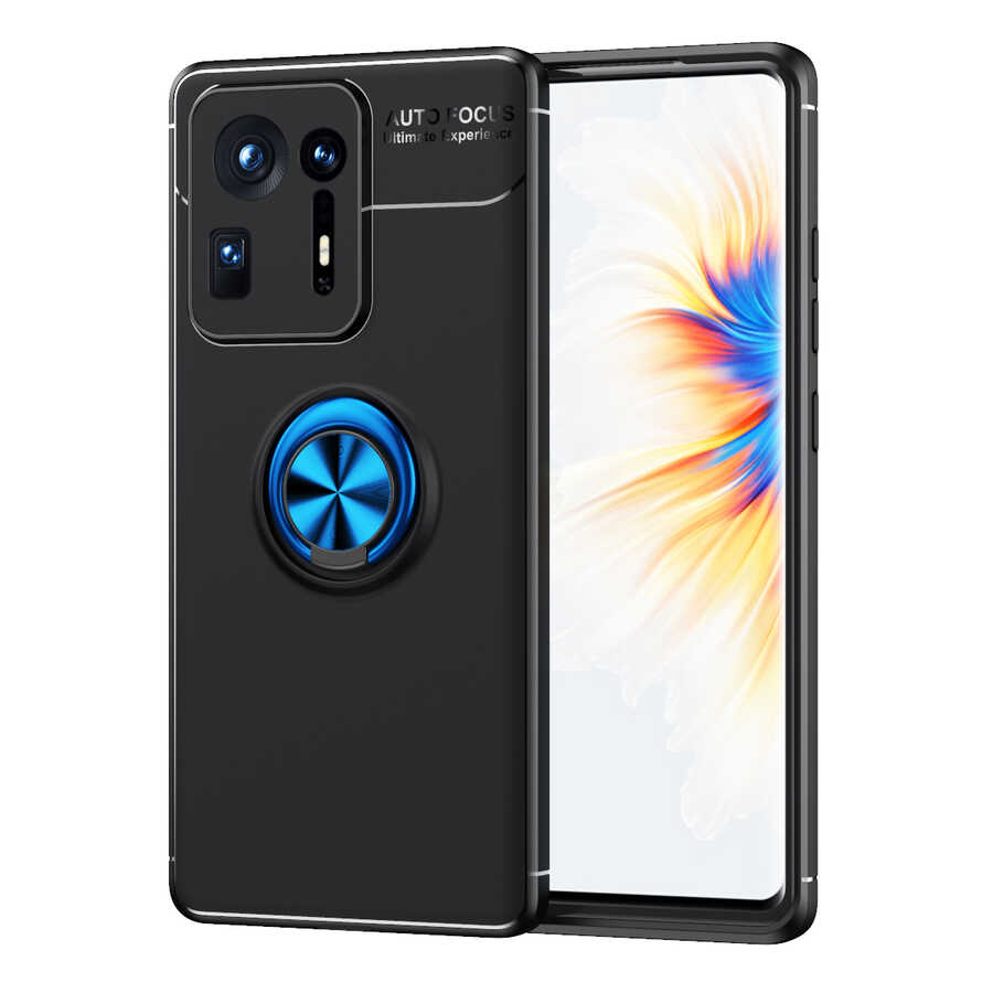 Xiaomi Mi Mix 4 Kılıf Zore Ravel Silikon Kılıf - Siyah-Mavi