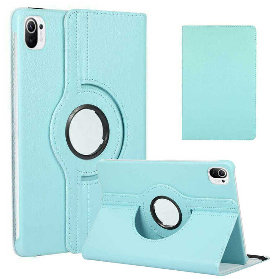 Xiaomi Mi Pad 5 Zore Dönebilen Standlı Kılıf - Mavi