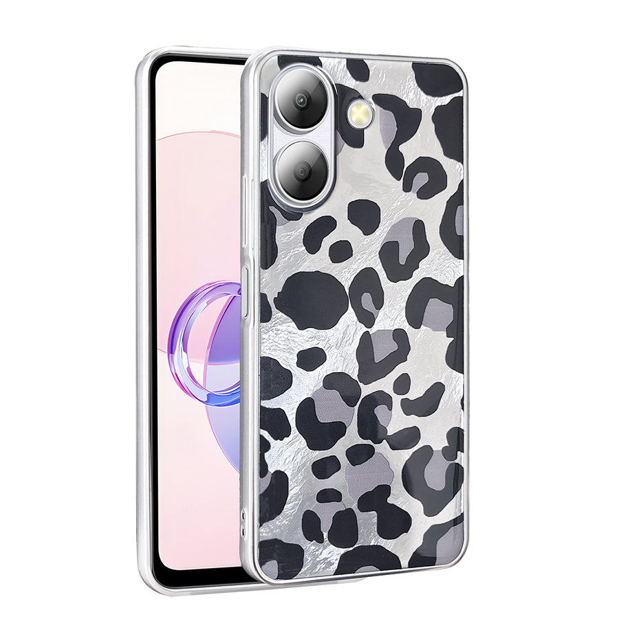 Xiaomi Poco C65 Kılıf Desenli Zore Mep Kılıf - Gri Leopar