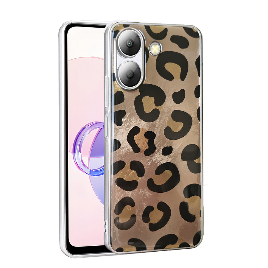 Xiaomi Poco C65 Kılıf Desenli Zore Mep Kılıf - Gold Leopar