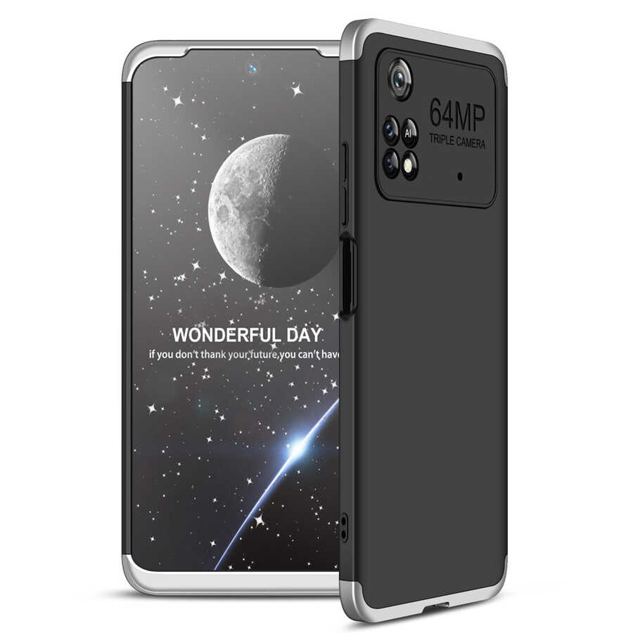 Xiaomi Poco M4 Pro 4G Kılıf Zore Ays Kılıf - Siyah-Gri