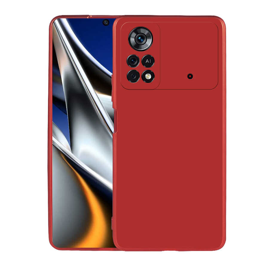 Xiaomi Poco M4 Pro 4G Kılıf Zore Premier Silikon Kılıf - Kırmızı