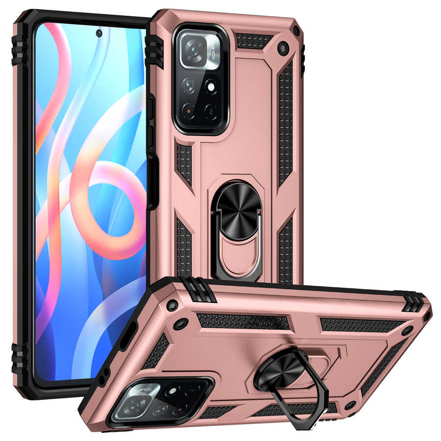 Xiaomi Poco M4 Pro 5G Kılıf Zore Vega Kılıf - Rose Gold