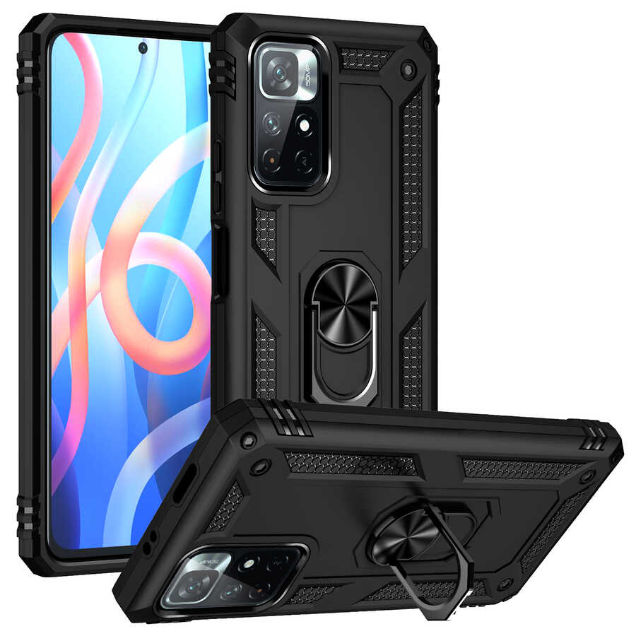 Xiaomi Poco M4 Pro 5G Kılıf Zore Vega Kılıf - Siyah