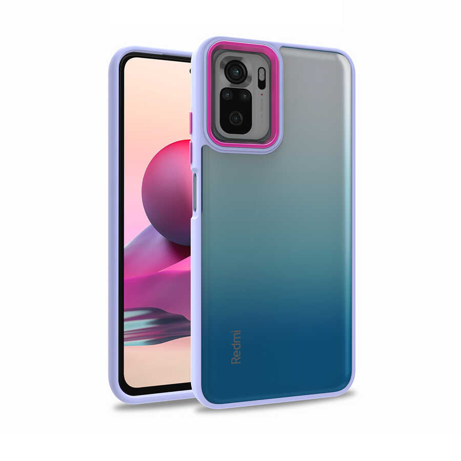 Xiaomi Poco M5S Kılıf Zore Flora Kılıf - Lila