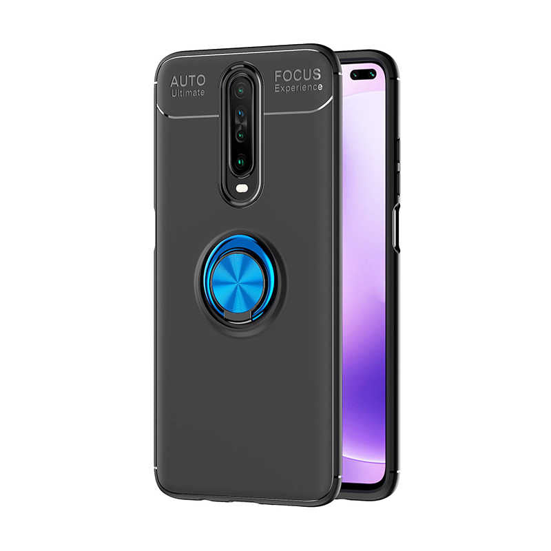 Xiaomi Poco X2 Kılıf Zore Ravel Silikon Kılıf - Siyah-Mavi