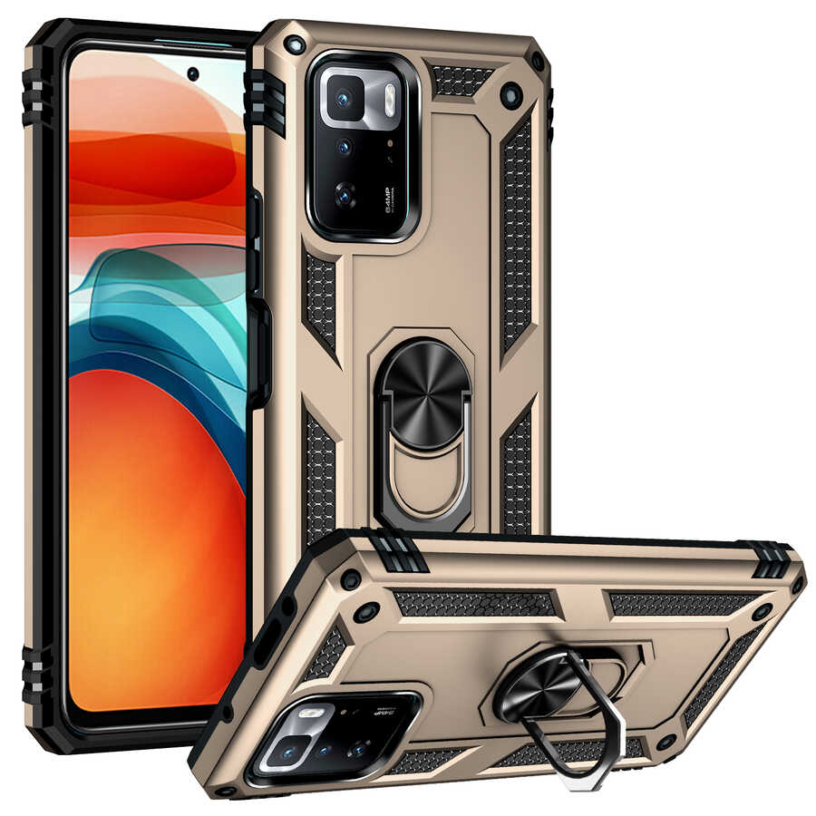 Xiaomi Poco X3 GT Kılıf Zore Vega Kılıf - Gold