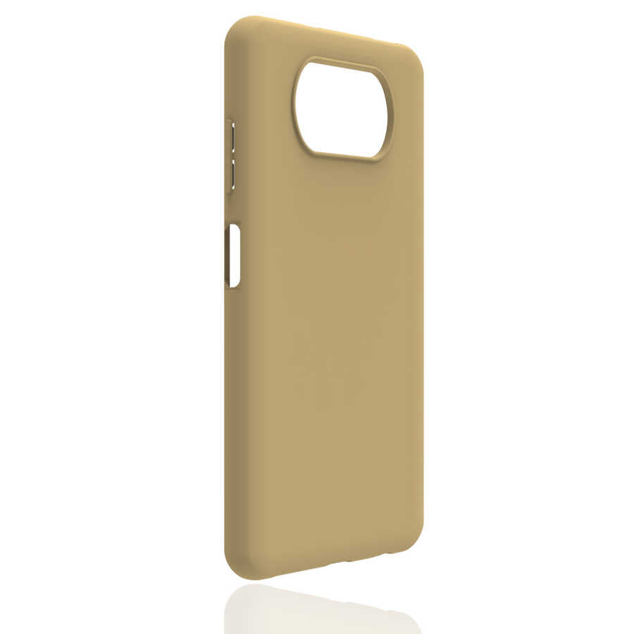 Xiaomi Poco X3 Kılıf Zore Biye Silikon - Gold