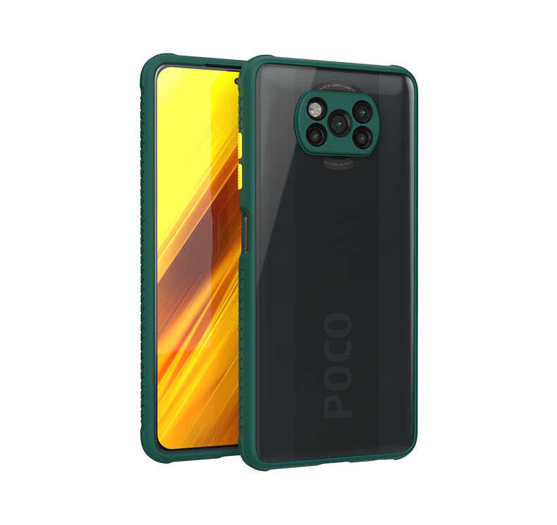 Xiaomi Poco X3 Kılıf Zore Kaff Kılıf - Koyu Yeşil