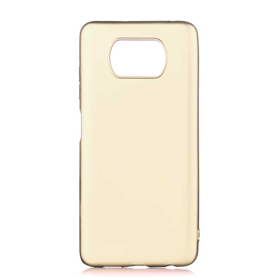 Xiaomi Poco X3 Kılıf Zore Premier Silikon Kılıf - Gold