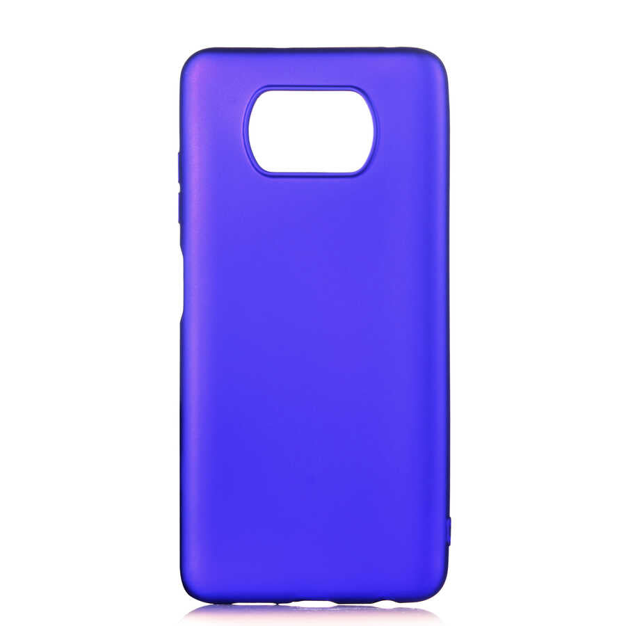 Xiaomi Poco X3 Kılıf Zore Premier Silikon Kılıf - Saks Mavi