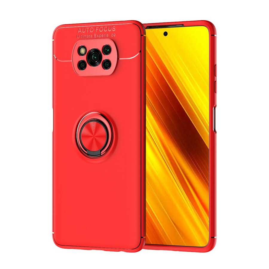 Xiaomi Poco X3 Kılıf Zore Ravel Silikon Kılıf - Kırmızı