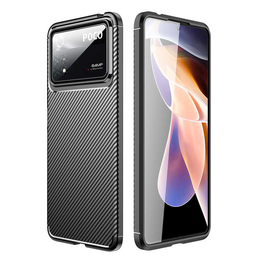 Xiaomi Poco X4 Pro 5G Kılıf Zore Negro Silikon Kılıf - Siyah