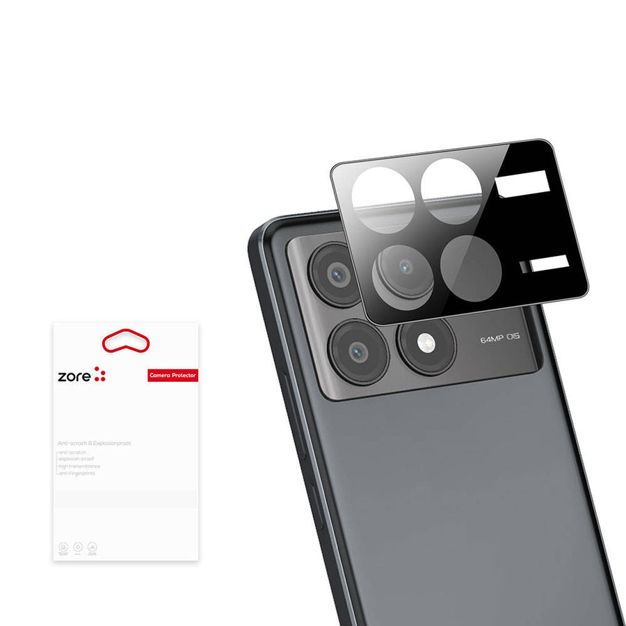 Xiaomi Poco X6 Pro Zore 3D Kamera Camı - Siyah