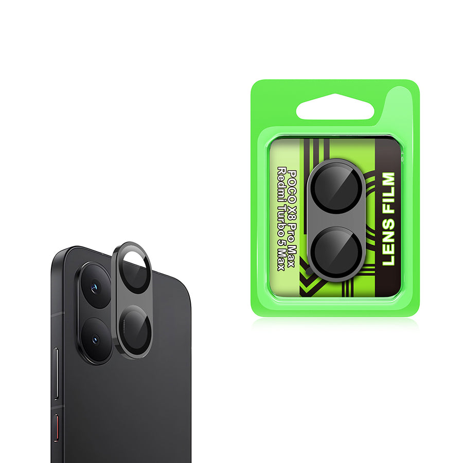Xiaomi Poco X8 Pro Max Zore CL-07 Kamera Lens Koruyucu - Siyah