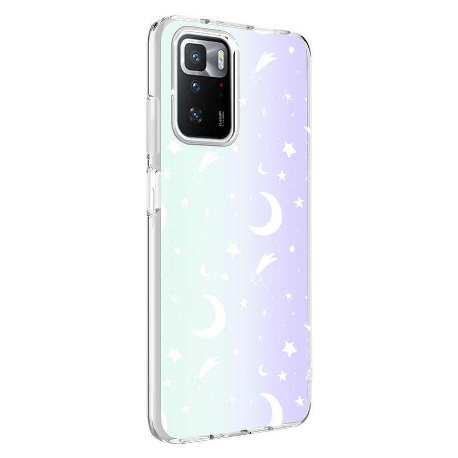 Xiaomi Redmi 10 Kılıf Zore M-Blue Desenli Kılıf - Moon No4