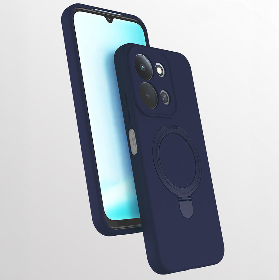 Xiaomi Redmi 15C Kılıf M-safe Şarj Özellikli Standlı Zore Samara Kılıf - Lacivert