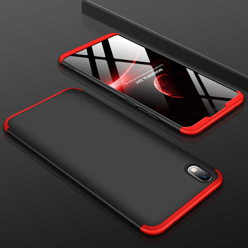 Xiaomi Redmi 7A Kılıf Zore Ays Kılıf - Siyah-Kırmızı