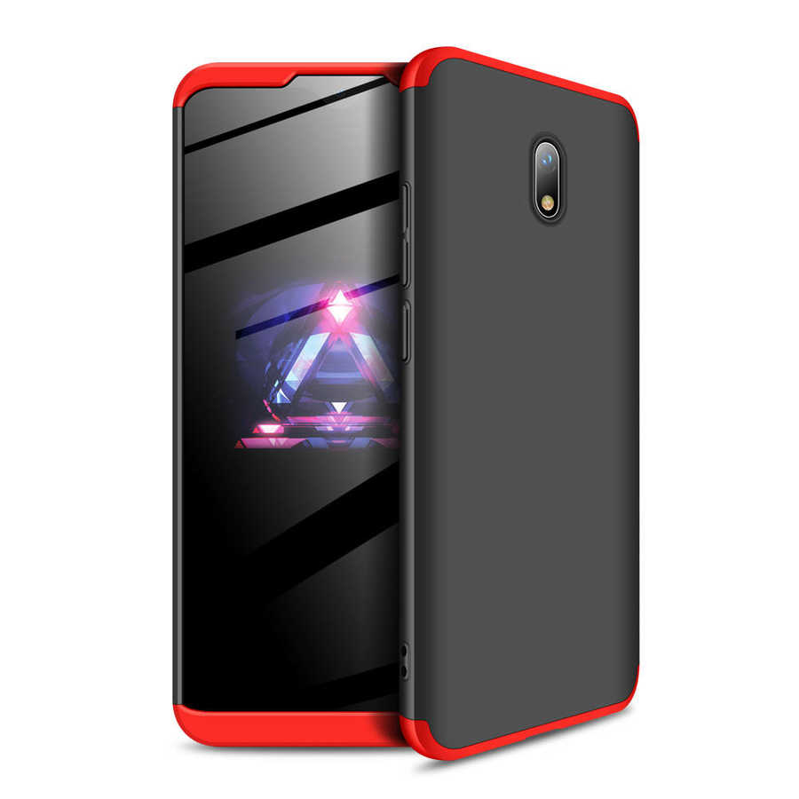 Xiaomi Redmi 8A Kılıf Zore Ays Kılıf - Siyah-Kırmızı