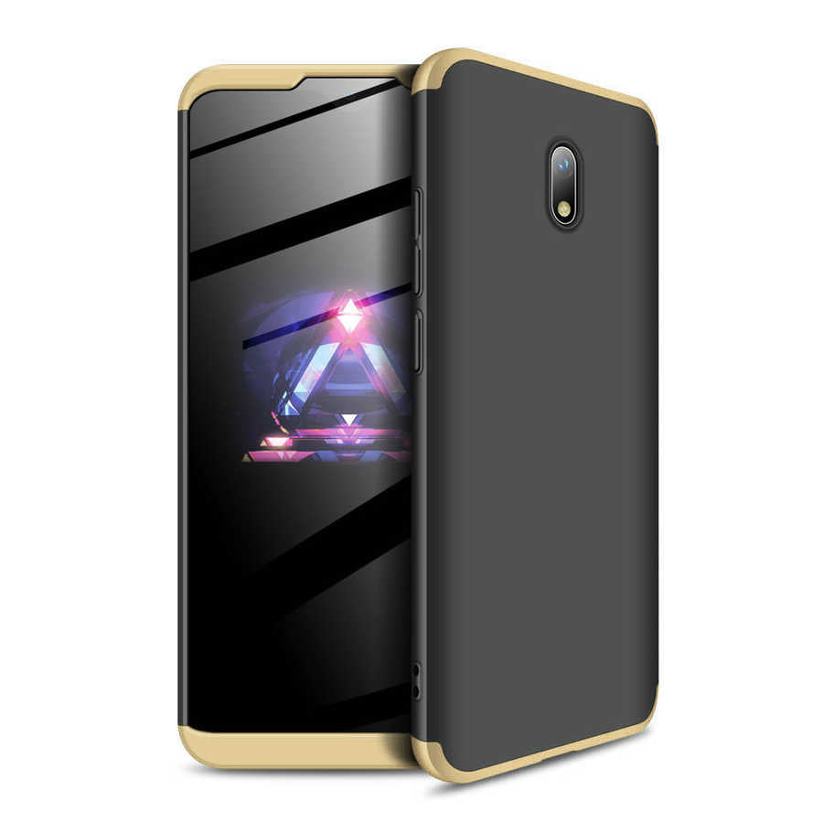 Xiaomi Redmi 8A Kılıf Zore Ays Kılıf - Siyah-Gold