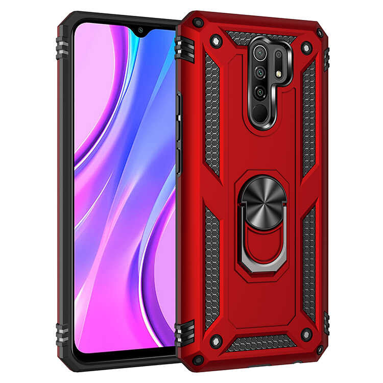Xiaomi Redmi 9 Kılıf Zore Vega Kılıf - Kırmızı
