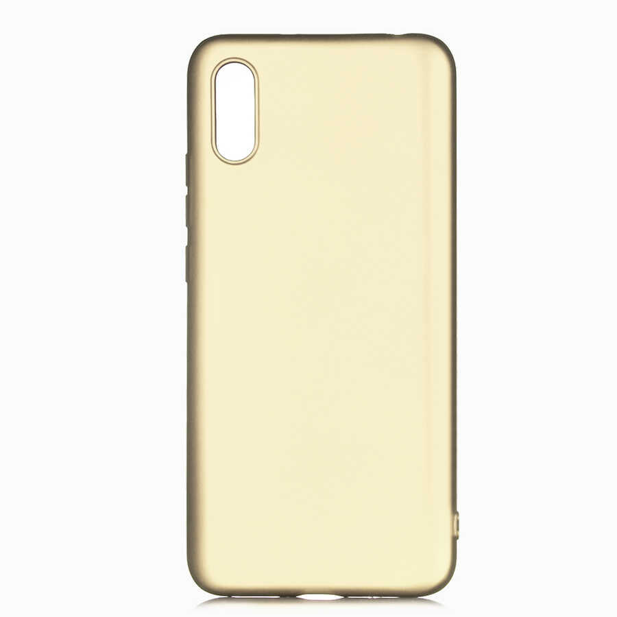 Xiaomi Redmi 9A Kılıf Zore Premier Silikon Kılıf - Gold