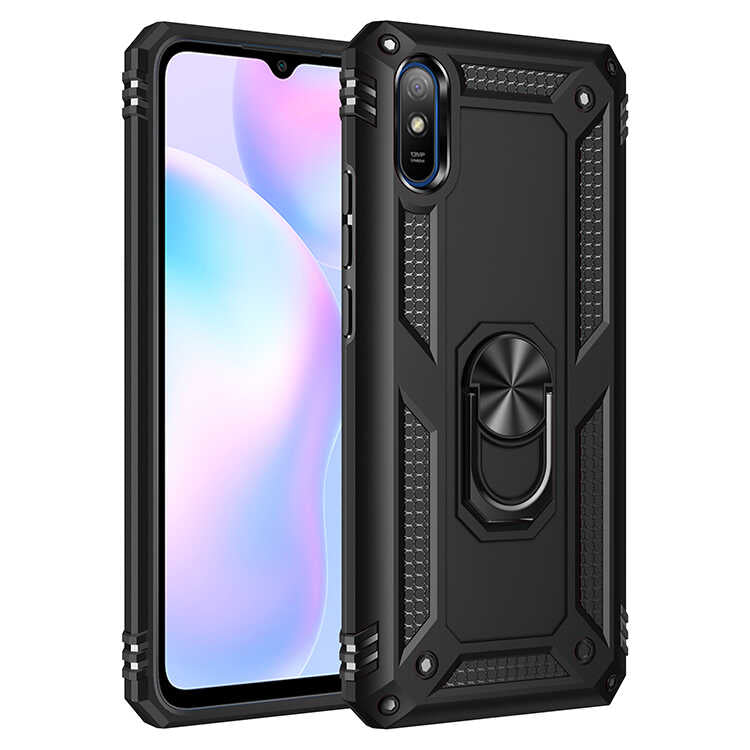 Xiaomi Redmi 9A Kılıf Zore Vega Kılıf - Siyah