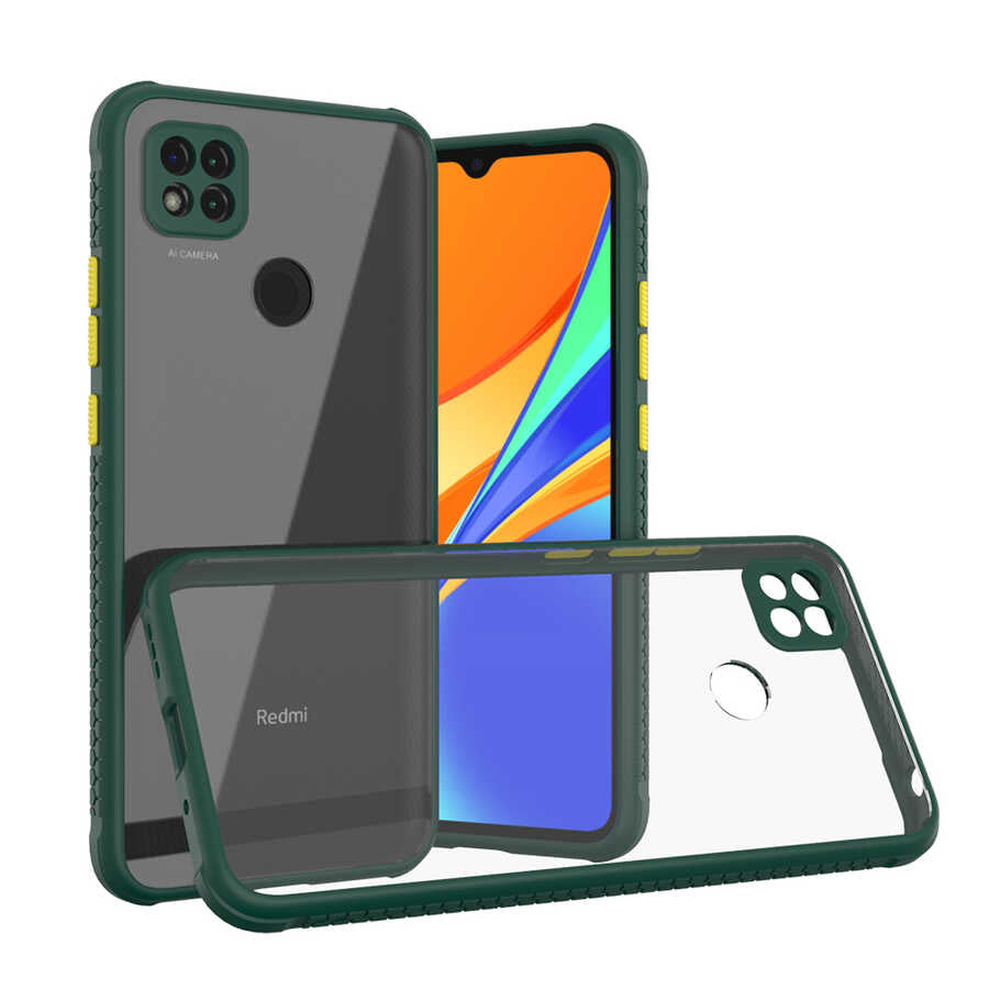 Xiaomi Redmi 9C Kılıf Zore Kaff Kılıf - Koyu Yeşil