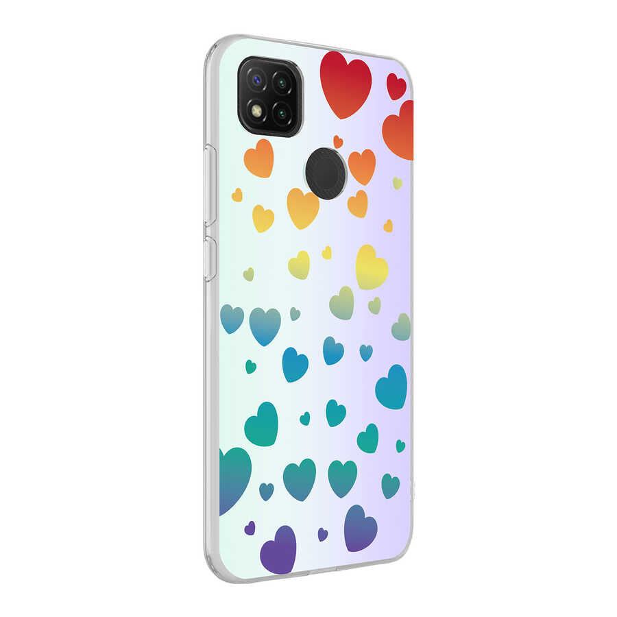 Xiaomi Redmi 9C Kılıf Zore M-Blue Desenli Kılıf - Heart No3