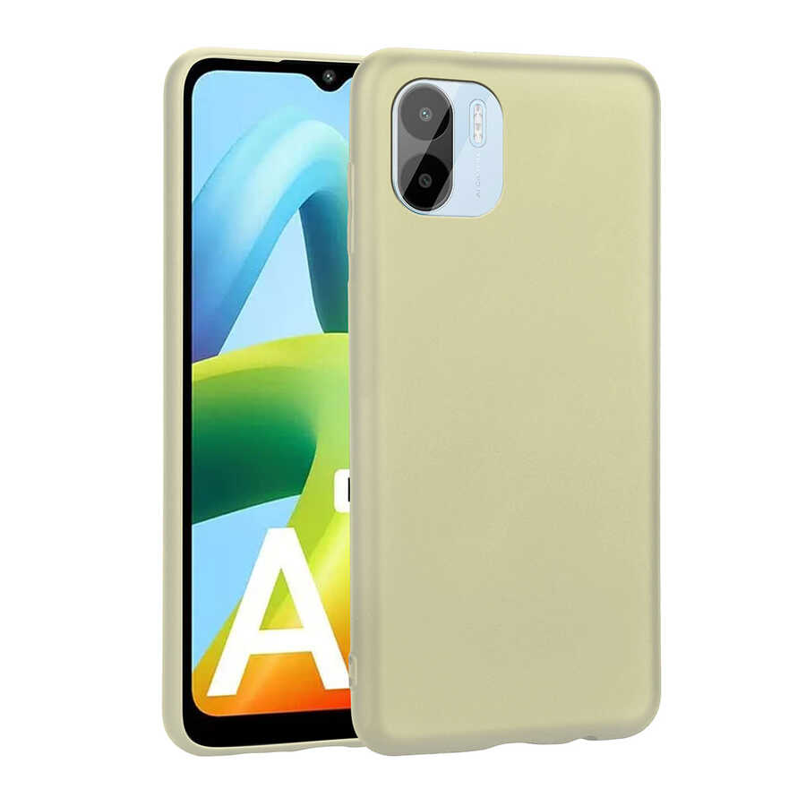 Xiaomi Redmi A1 Kılıf Zore Premier Silikon Kılıf - Gold